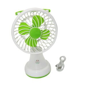 RENMAX Rechargeable High-Speed Table Fan | Portable USB-Powered Personal Fan with LED Light | Compact & Durable for Kitchen, Office & Travel – Multicolor (Model 8405)
