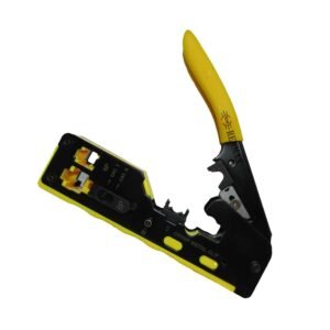 RENMAX Cat-7 Crimping Tool Professional Network Wire Crimper with Cutter for Shielded LAN Cable and Cat-5/Cat-6 Metal – 1Pc
