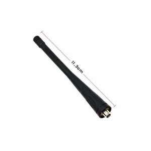 RENMAX Antenna with SMA Female Connector 11.3cm Length Plastic for Radios, LAN, Walkie VHF/UHF Black (Pack of 2)
