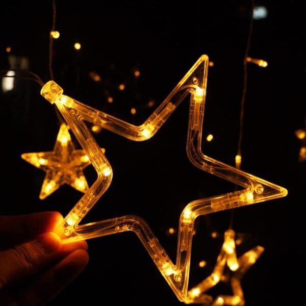 RENMAX 138 LEDs 2.49 m Yellow Flickering Star Rice Lights  (Pack of 1) - Image 2