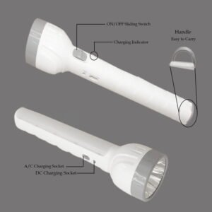 RENMAX 88W LED Laser 2in1 Batten Tube Torch AC Rechargeable 4000mAh Plastic 1Pc (8852 50W+Tube)