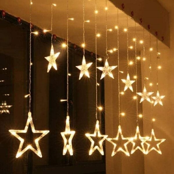 RENMAX 138 LEDs 2.49 m Yellow Flickering Star Rice Lights  (Pack of 1) - Image 3