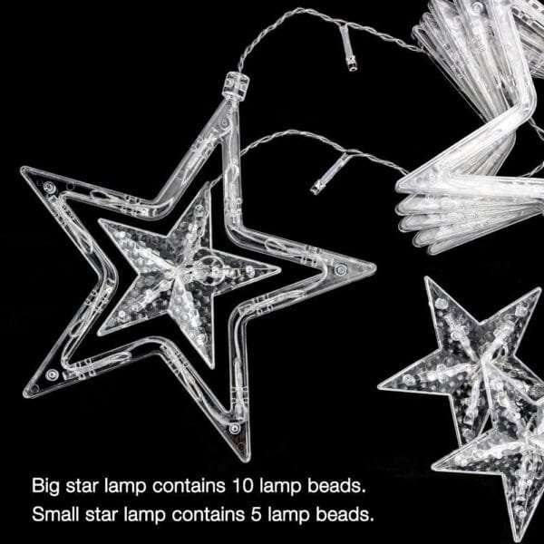RENMAX 138 LEDs 2.49 m Yellow Flickering Star Rice Lights  (Pack of 1) - Image 4