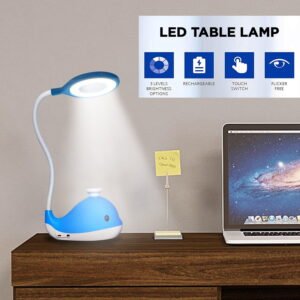 Waken LED Table Lamp Rechargeable Touch Button Brightness Control Study Lamp (38 cm, Multicolor)