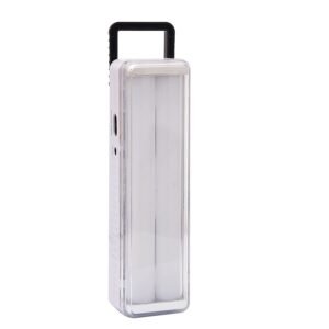 WAKEN Emergency Light Solar/AC/DC Rechargeable Plastic, Multicolor -1 Pc (Dual Tube + Solar)