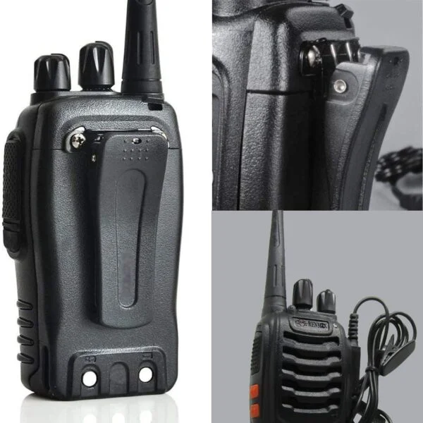 RENMAX RM-88s CTCSS/DCS 2-Way Radio with upto 2km Range (eyesight) 16 Channels Long Range Walkie Talkie with Earpiece Black - Image 2