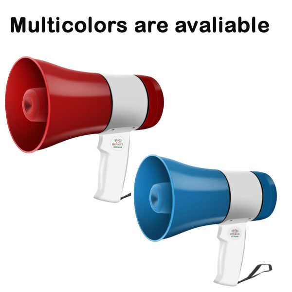 RENMAX Megaphone Speaker | Portable Horn Recorder Player | Bluetooth PA System | Plastic -1 Pc - Image 6