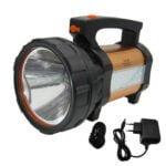 RENMAX Strong Bright Torch Powerful Beam LED Laser Long Beam Range Rechargeable Search Light for Security Emergency & Tracking Metal - 1Pc (2in1 Torch & Emergency Light)