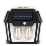 RENMAX Solar Powered Outdoor Waterproof LED Wall Light with Motion Sensor ABS Plastic (Dual LED Bulb)