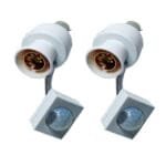 WAKEN LED Bulb Holder Motion Sensor Automatic B22 Base Night/Day Light Working (2-Pack)