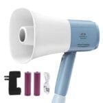 RENMAX M804 Portable Megaphone with Bluetooth PA System, Voice Recorder & Multiple Sirens | USB-C Rechargeable Dual Battery Horn Speaker