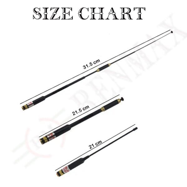 RENMAX Antenna (Passive) with SMA Female Connector 3.2 dB AL-800 BNC Extended Range SMA-F VHF/UHF Dual band Accessories suitable for Radios, walkie LAN Wireless etc - 1 Pc - Image 3