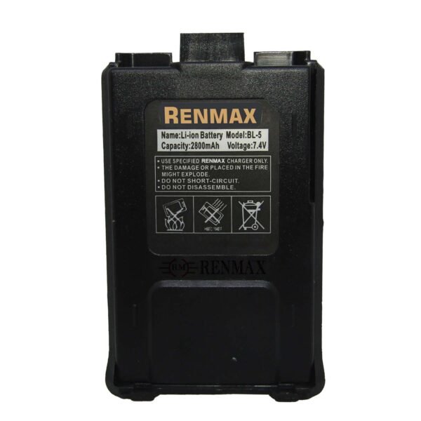 RENMAX Li-ion Rechargeable Battery Pack BL-5 for Two Way Radio Walkie VU-5R F8HP 2800mAh -1Pc
