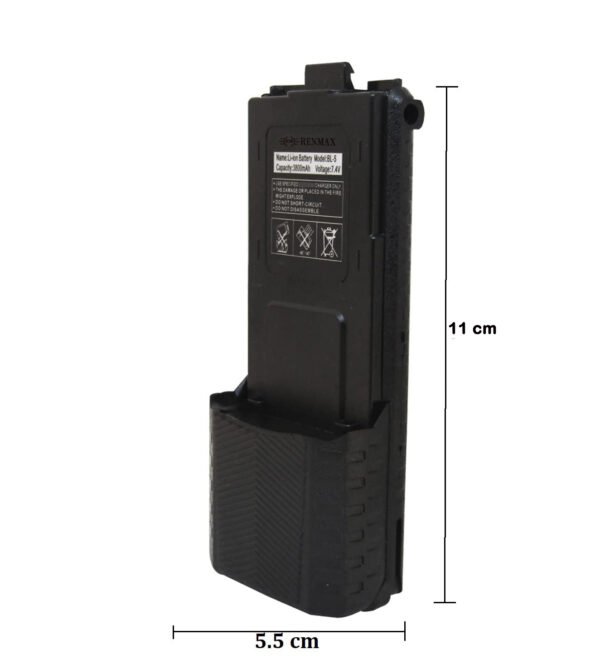 RENMAX Li-ion Rechargeable Battery BL-5 3800mAh 7.4V for Radio Walkie Model 5-R with C-Type Charging Port - 2 Pc - Image 5