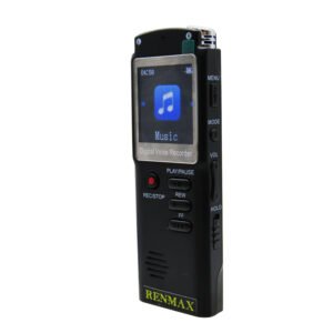 RENMAX 8GB Rechargeable Digital Voice Recorder MP3 Player with Collar Mic 8 GB Voice Recorder